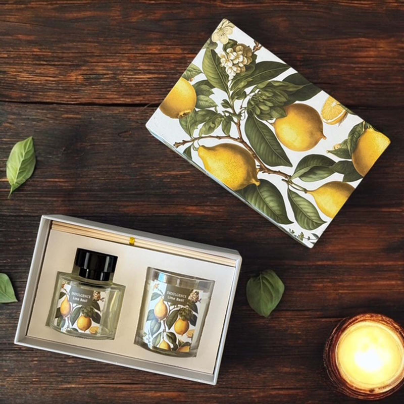 candle & diffuser set lime basil