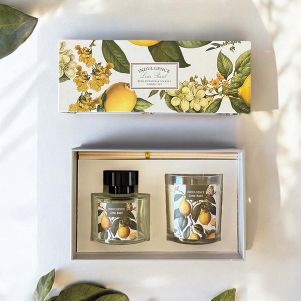 candle & diffuser set lime basil