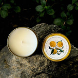 lemon tree scented candle tin