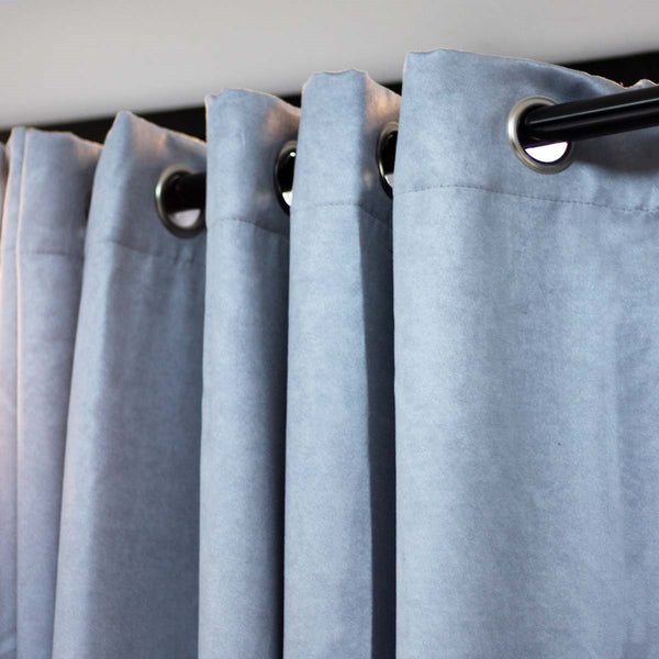 DUSTY BLUE/GREY BLOCKOUT CURTAIN(W)