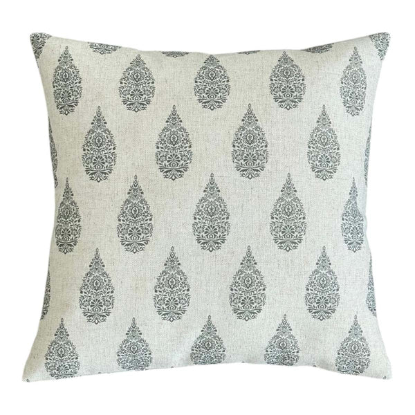 popular paisley forest green cushion