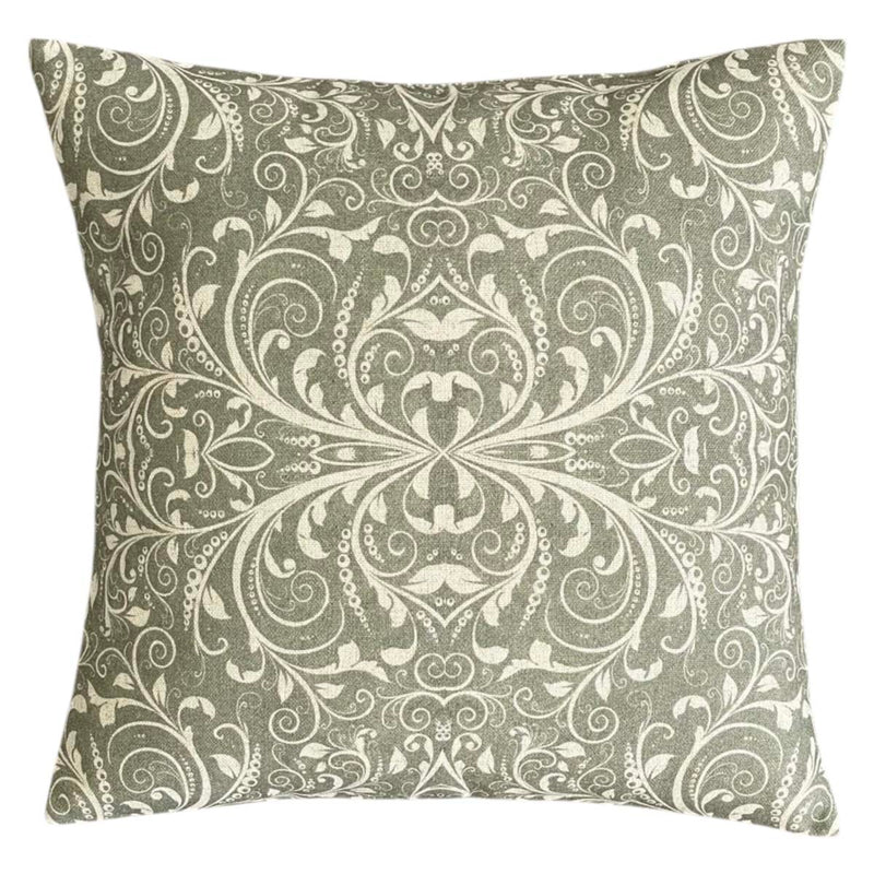 swirls apple green cushion