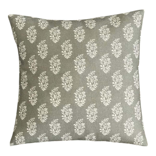imperfect paisley fir green cushion