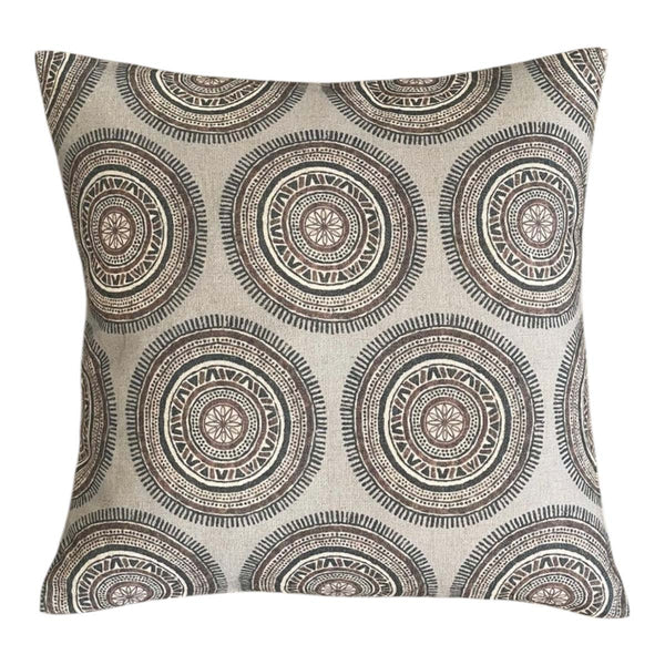 Malawi circles grey cushion