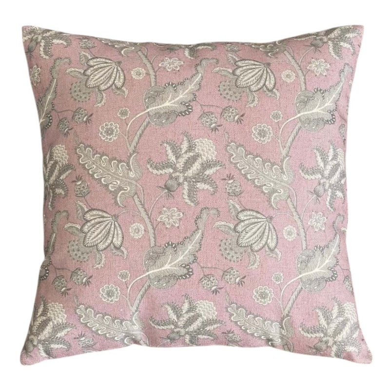 floral fun dusky pink cushion