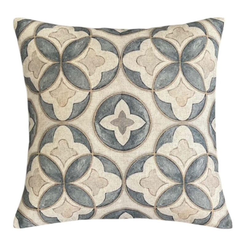 gothic circles grey/beige cushion