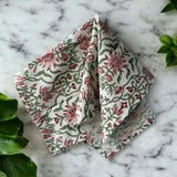 green garden napkins set/4