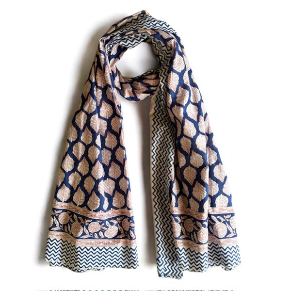 jaya block navy scarf