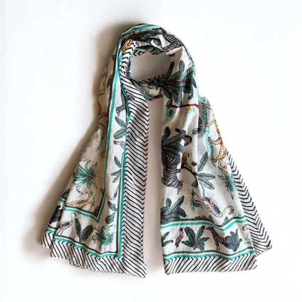 white wild scarf