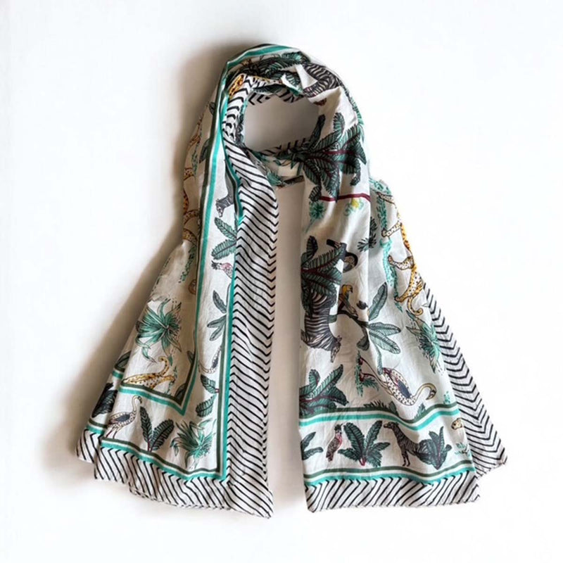 white wild scarf