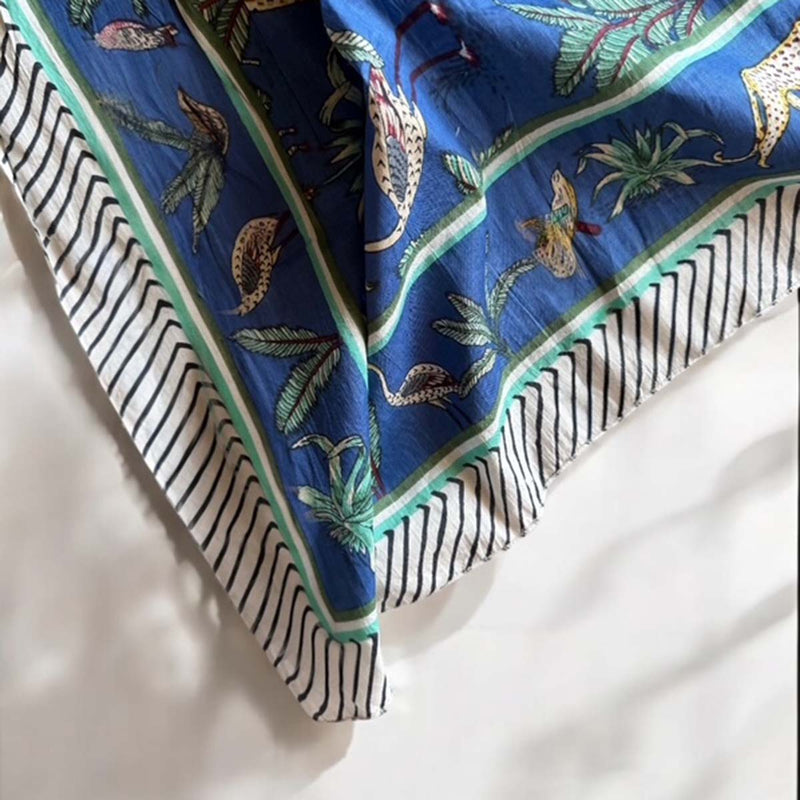 sea blue jungle scarf