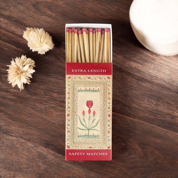 Red flower extra length match box
