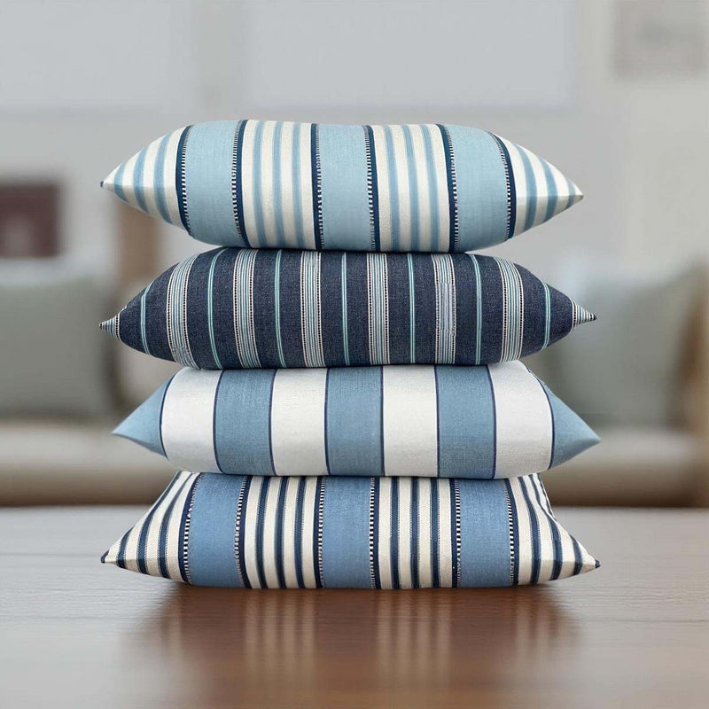 Havanna light blue stripe cushion MD