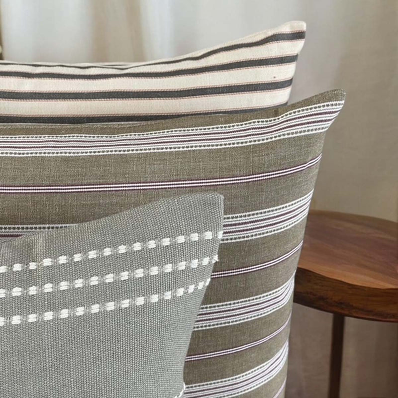 Pima beige stripe cushion MD