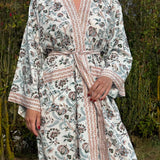 light floral morning gown