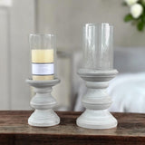 large cement glass candle holder