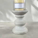 large cement glass candle holder
