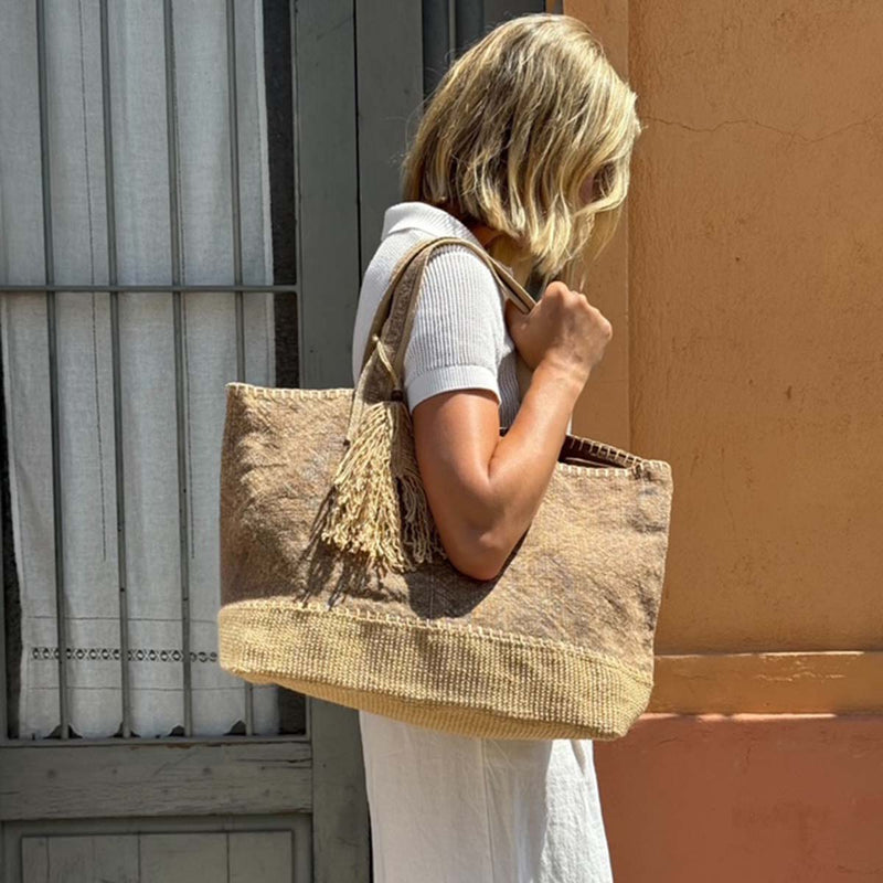 natural jute casual bag