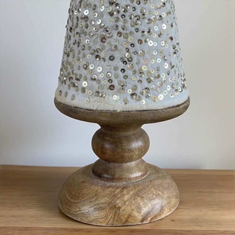 Fabric Tree white sparkle
