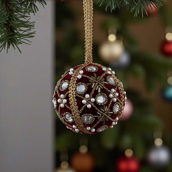 deep red royal bauble
