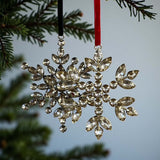 simple glass snowflake hanger