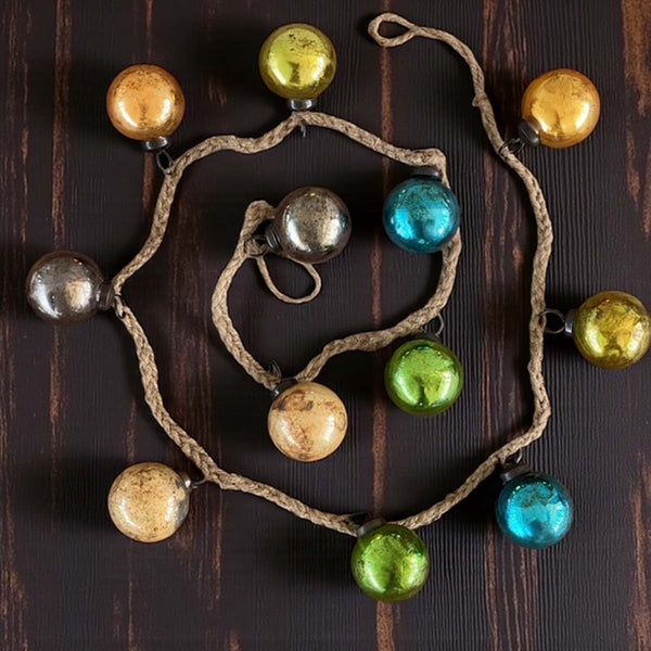 colourful bauble garland 170cm