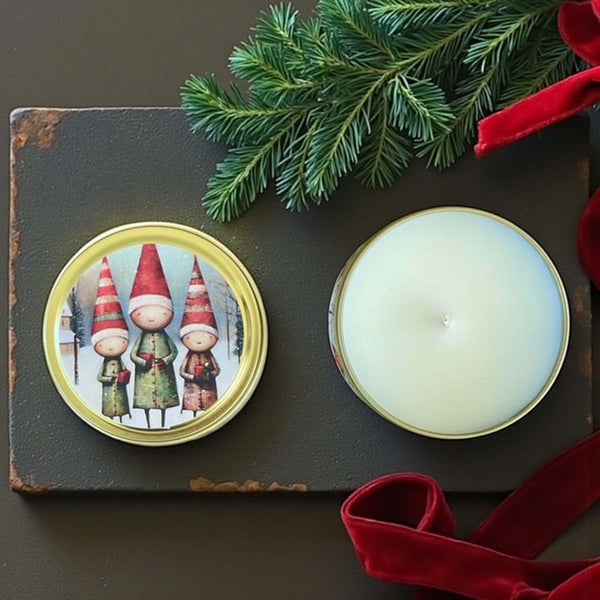 3 nordic friends scented tin candle