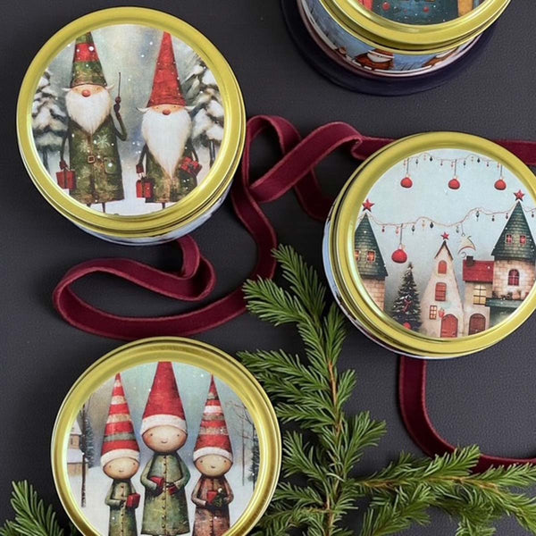 3 nordic friends scented tin candle