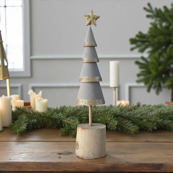 large grey gold tree on stump