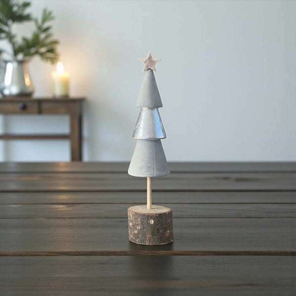 cement silver tree