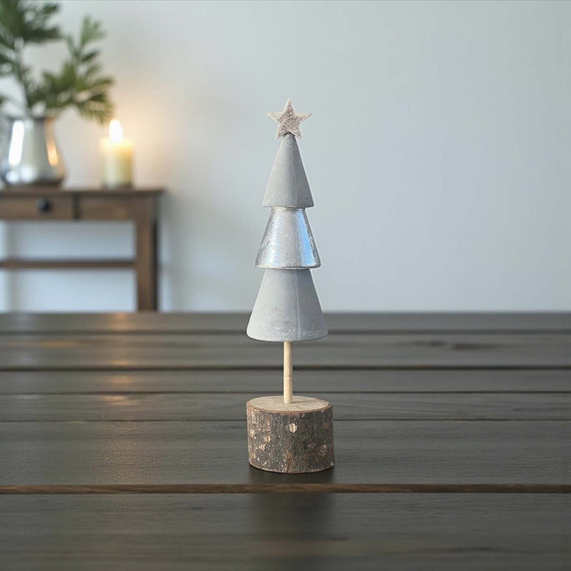 cement silver tree