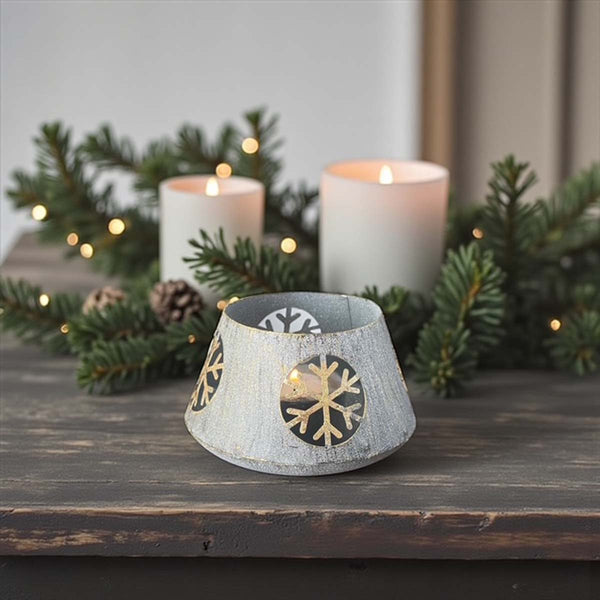 snowflake tealight holder