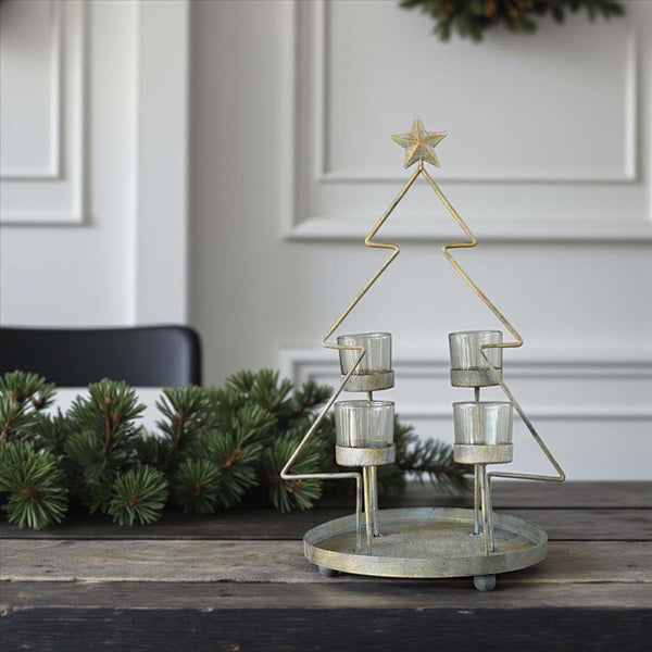 xmas tree tealight holder lrg