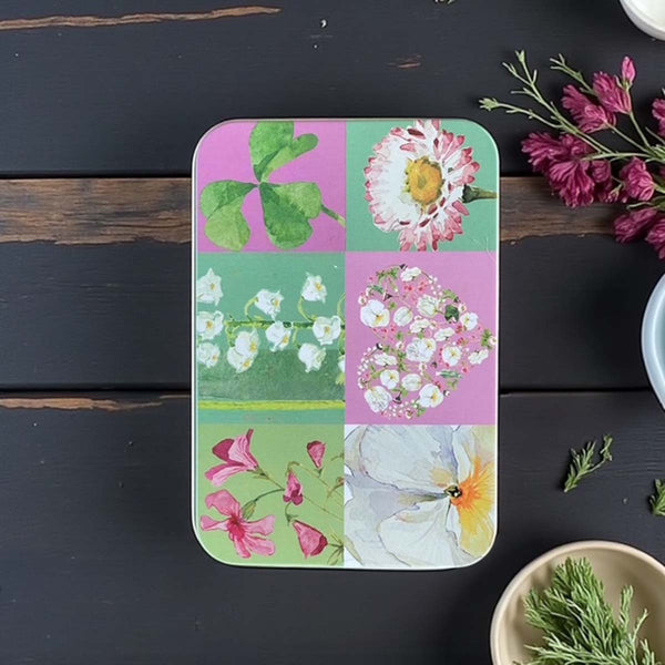 6 x flowers soap tin