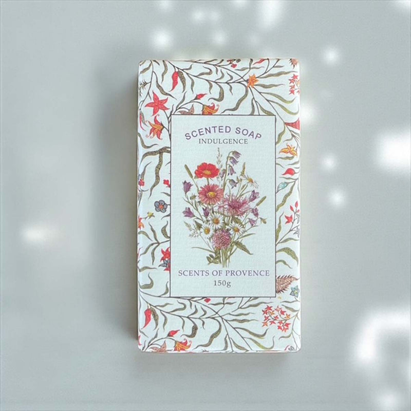 lady blue dress/ bouquet soap tin