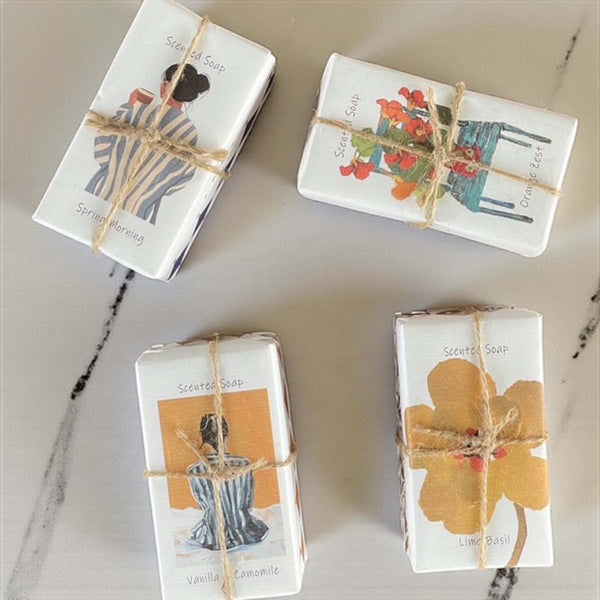 Set of 2 scented soaps  - vanilla & Camomile