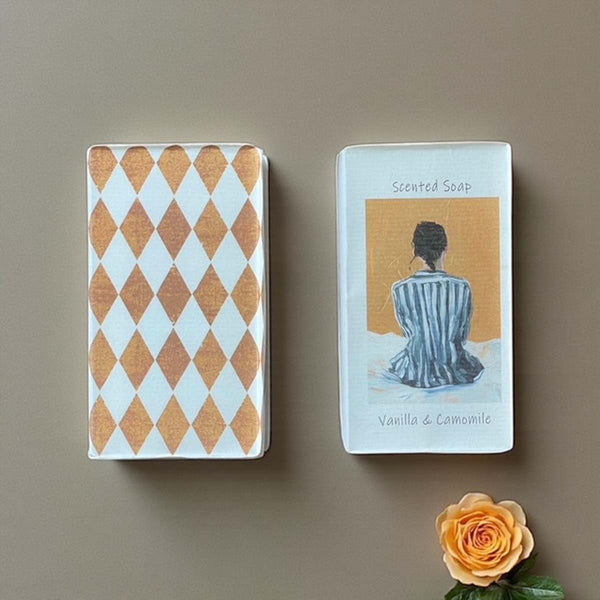Set of 2 scented soaps  - vanilla & Camomile