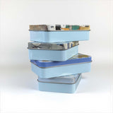 lady blue dress/ bouquet soap tin