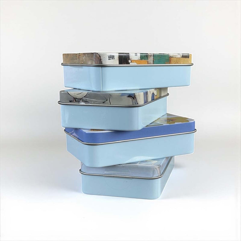 lady blue dress/ bouquet soap tin