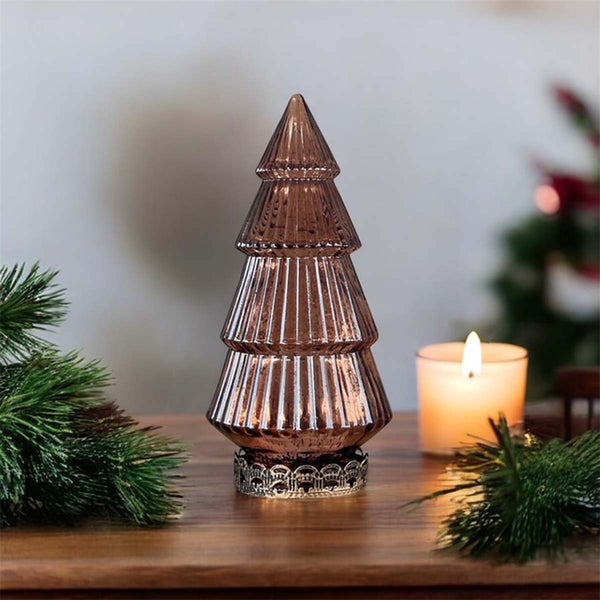 Rose Gold small light up glass tree