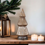 Champagne small light up glass tree