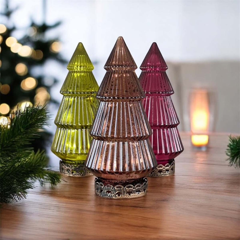 Rose Gold small light up glass tree