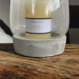 Cement Base Candle Holder/Hurricane