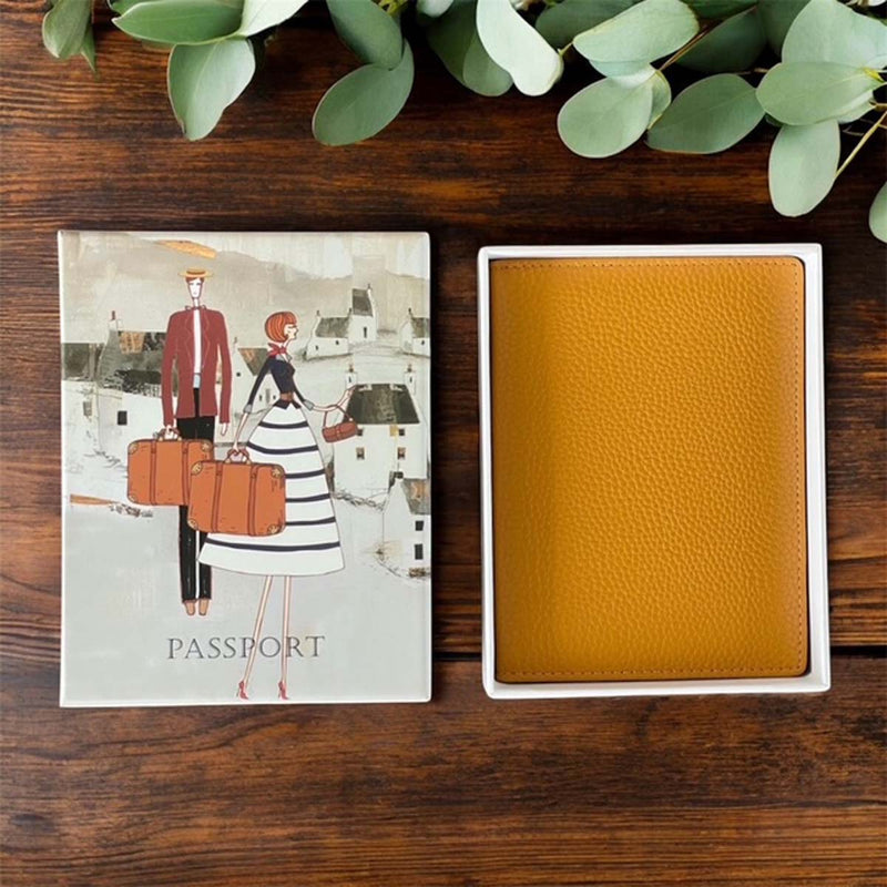 PASSPORT HOLDER MUSTARD