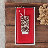 Large faux leather purse/wallet - cherry