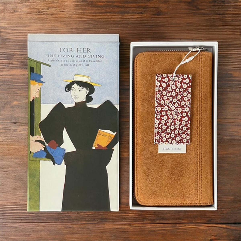 Large faux leather purse/wallet - suede