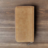 Large faux leather purse/wallet - suede