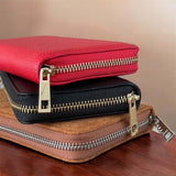 Large faux leather purse/wallet - cherry