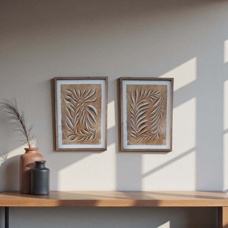 Ochre fonds wall art - C