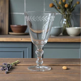 Circle leaf goblet glass - set of 2